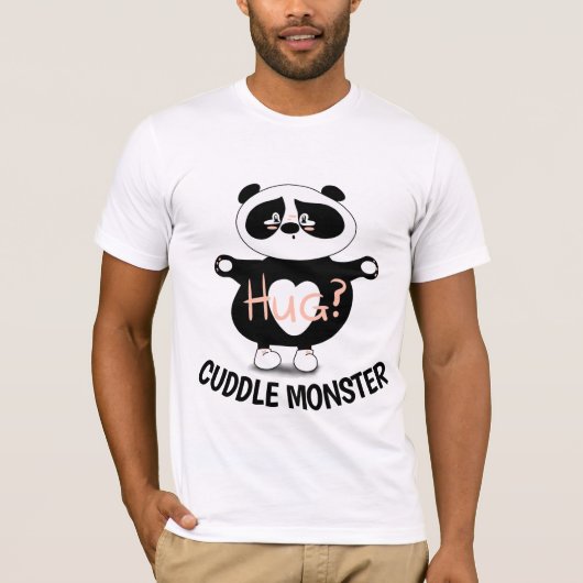 CUDDLE MONSTER, Panda-Beer T-shirts (Voorkant)