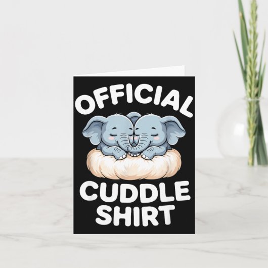 Cuddle Shirt Cute Baby Elephant Snuggle Kaart (Voorkant)