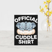 Cuddle Shirt Cute Baby Elephant Snuggle Kaart (Gele Bloem)
