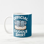 Cuddle Shirt Cute Baby Elephant Snuggle  Koffiemok (Links)