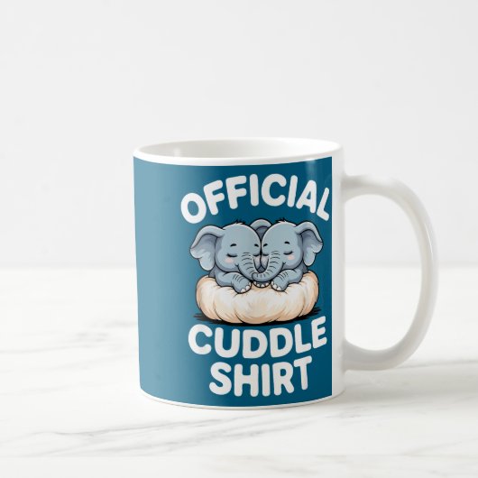 Cuddle Shirt Cute Baby Elephant Snuggle  Koffiemok (Rechts)