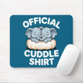 Cuddle Shirt Cute Baby Elephant Snuggle  Muismat (Met muis)