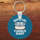 Cuddle Shirt Cute Baby Elephant Snuggle  Sleutelhanger (Voorkant)