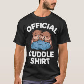 Cuddle Shirt Cute Beavers Snuggling  (Voorkant)