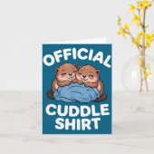 Cuddle Shirt Cute Beavers Snuggling  Kaart (Gele Bloem)