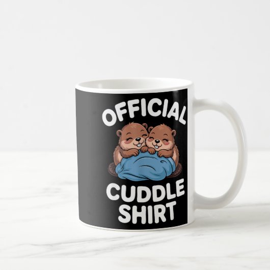 Cuddle Shirt Cute Beavers Snuggling  Koffiemok (Rechts)