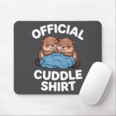 Cuddle Shirt Cute Beavers Snuggling  Muismat (Met muis)