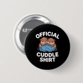 Cuddle Shirt Cute Beavers Snuggling Ronde Button 5,7 Cm (Voorkant /achterkant)