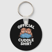 Cuddle Shirt Cute Beavers Snuggling Sleutelhanger (Voorkant)