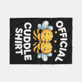 Cuddle Shirt Cute Bees Funny Cozy Couple  Fleece Deken (Voorkant (Horizontaal))