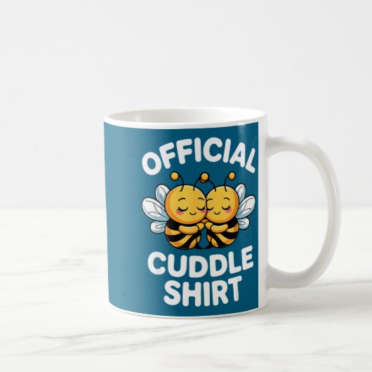 Cuddle Shirt Cute Bees Funny Cozy Couple  Koffiemok (Rechts)