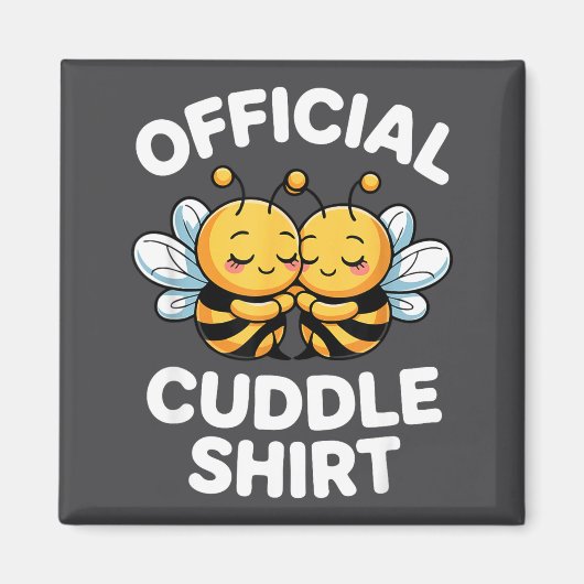 Cuddle Shirt Cute Bees Funny Cozy Couple  Magneet (Voorkant)