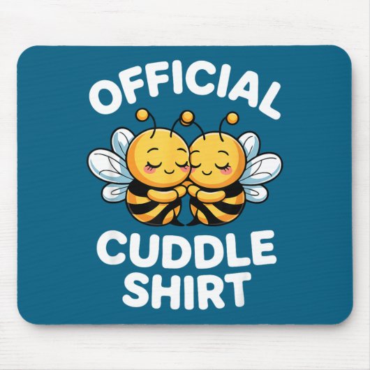 Cuddle Shirt Cute Bees Funny Cozy Couple  Muismat (Voorkant)