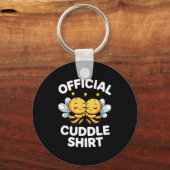 Cuddle Shirt Cute Bees Funny Cozy Couple  Sleutelhanger (Voorkant)