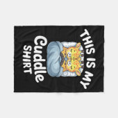 Cuddle Shirt Cute Giraffes Funny Cozy  Fleece Deken (Voorkant (Horizontaal))