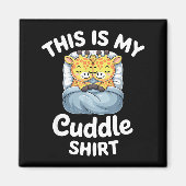 Cuddle Shirt Cute Giraffes Funny Cozy  Magneet (Voorkant)