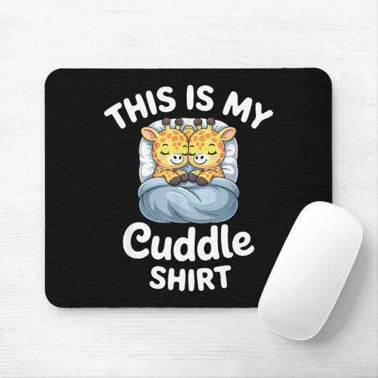 Cuddle Shirt Cute Giraffes Funny Cozy  Muismat (Met muis)