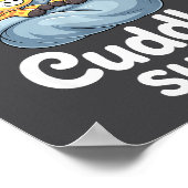 Cuddle Shirt Cute Giraffes Funny Cozy  Poster (Hoek)