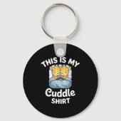 Cuddle Shirt Cute Giraffes Funny Cozy Sleutelhanger (Voorkant)