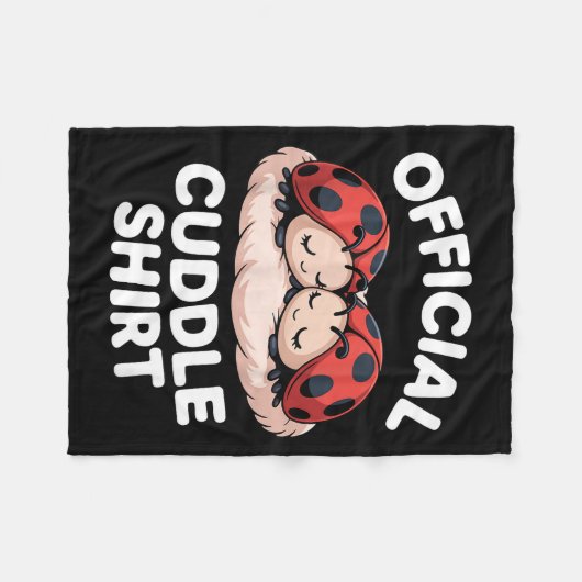 Cuddle Shirt Cute Ladybug Couple Cozy  Fleece Deken (Voorkant (Horizontaal))