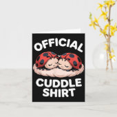 Cuddle Shirt Cute Ladybug Couple Cozy  Kaart (Gele Bloem)