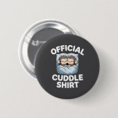 Cuddle Shirt Cute Sleepy Monkey Couple  Ronde Button 5,7 Cm (Voorkant /achterkant)