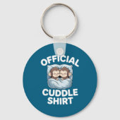 Cuddle Shirt Cute Sleepy Monkey Couple  Sleutelhanger (Voorkant)