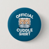 Cuddle Shirt Cute Teddy Bear Sleepwear  Ronde Button 5,7 Cm (Voorkant)