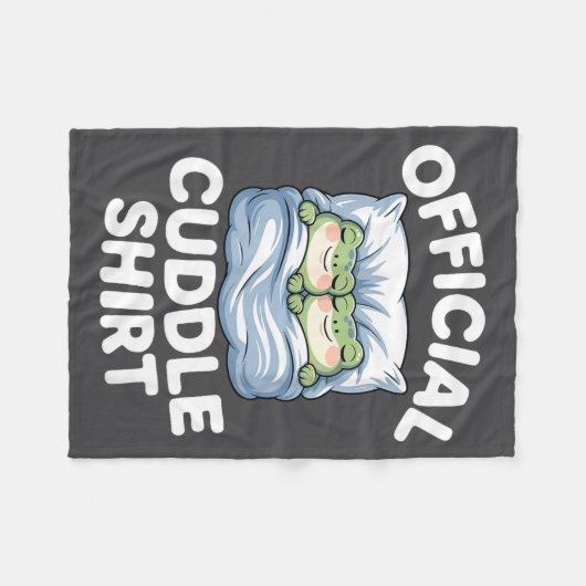 Cuddle Shirt Funny Cute Frogs Cozy Fleece Deken (Voorkant (Horizontaal))