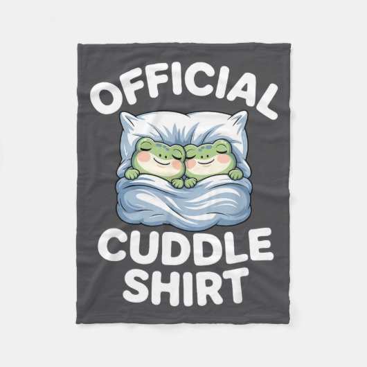 Cuddle Shirt Funny Cute Frogs Cozy Fleece Deken (Voorkant)