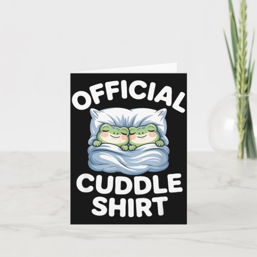 Cuddle Shirt Funny Cute Frogs Cozy  Kaart (Voorkant)