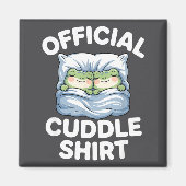 Cuddle Shirt Funny Cute Frogs Cozy  Magneet (Voorkant)