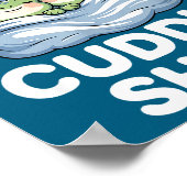 Cuddle Shirt Funny Cute Frogs Cozy  Poster (Hoek)