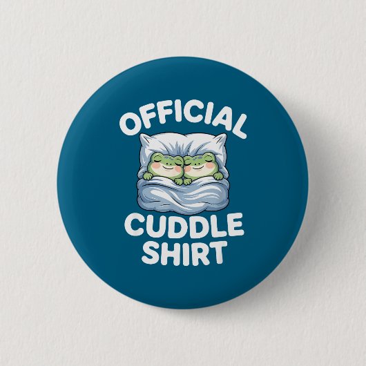 Cuddle Shirt Funny Cute Frogs Cozy  Ronde Button 5,7 Cm (Voorkant)