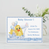 CuddleCreek® BathtubDuckyUitnodiging Kaart (Staand voorkant)