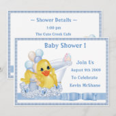 CuddleCreek® BathtubDuckyUitnodiging Kaart (Voorkant / Achterkant)