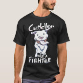 Cuddler niet een vechter Pitbull Shirt Pitbull Dog (Voorkant)