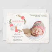 Cuddles & Cake Ontmoet onze baby uitnodiging (Voorkant)