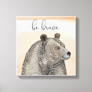 Cuddlies Beer   Brave Brave Canvas Afdruk