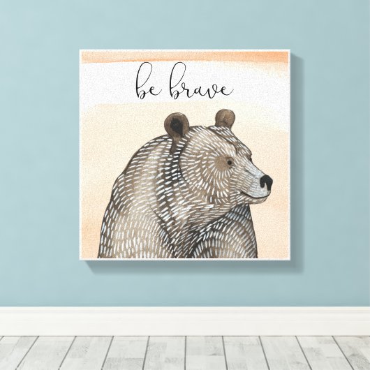Cuddlies Beer | Brave Canvas Afdruk (Insitu (Houten vloer))