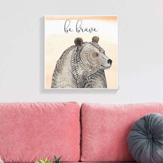 Cuddlies Beer | Brave Canvas Afdruk (Insitu (Woonkamer))