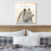 Cuddlies Beer | Brave Canvas Afdruk (Insitu (Slaapkamer))