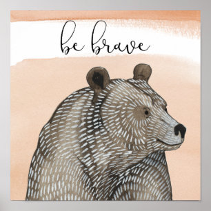 Cuddlies Beer Brave Poster