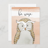 Cuddlies Owl | Be Wise Briefkaart (Voorkant / Achterkant)