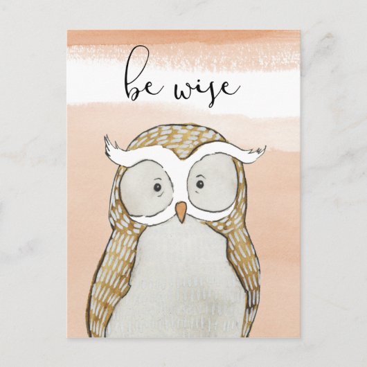 Cuddlies Owl | Be Wise Briefkaart (Voorkant)