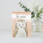 Cuddlies Owl | Be Wise Briefkaart (Staand voorkant)