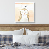 Cuddlies Owl | Be Wise Canvas Afdruk (Insitu (Slaapkamer))