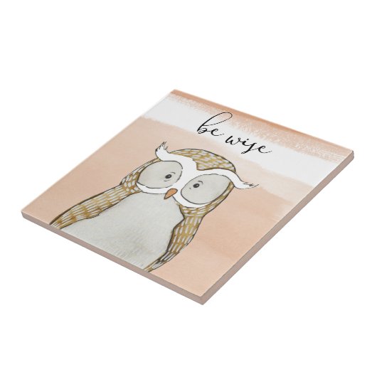 Cuddlies Owl | Be Wise Tegeltje (Zijkant)