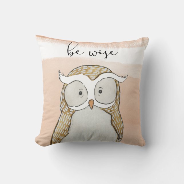 Cuddlies Uil | Wees Wijs Kussen (Voorkant)