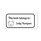 Cuddly Bear 'This Book Belongs To' Stamp Rubberstempel (Afrduk)